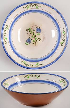 Tulip Blue (Terra Rose Line) 8" Round Vegetable Bowl