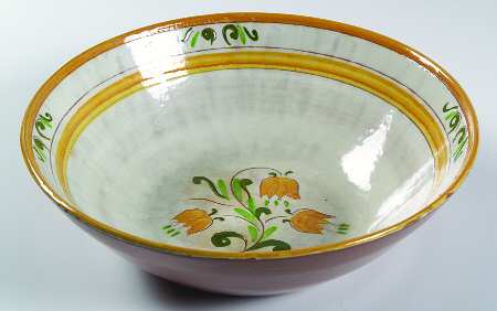 Tulip Yellow (Terra Rose Line) 11" Large Salad Serving Bowl