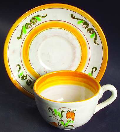Tulip Yellow (Terra Rose Line) Flat Cup & Saucer Set