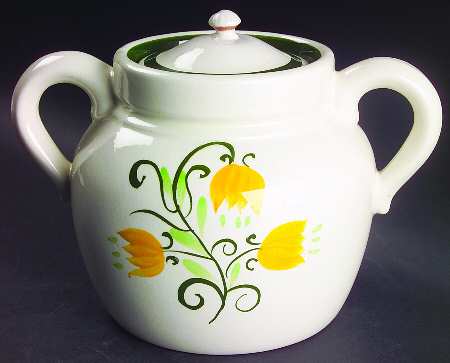Tulip Yellow (Not Terra Rose Line) Bean Pot & Lid