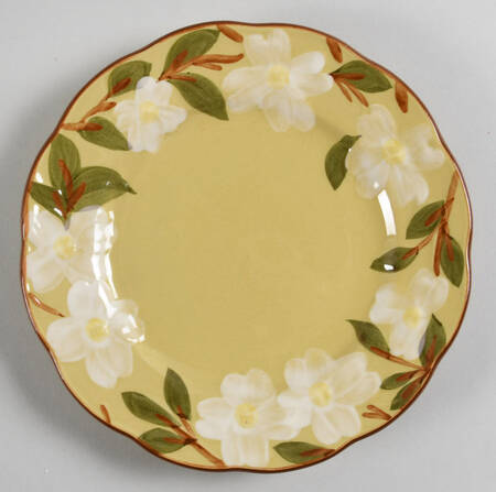 White Dogwood Salad Plate