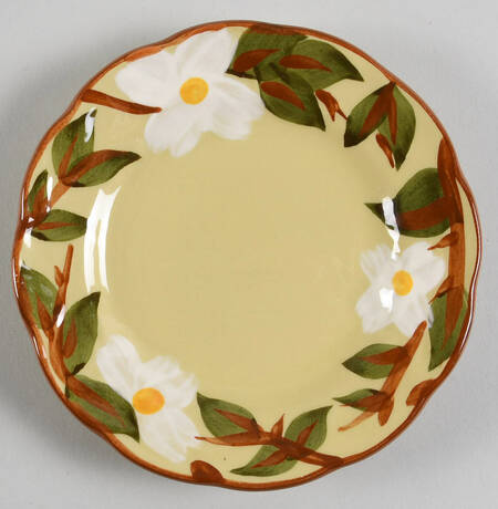 White Dogwood Bread & Butter Plate