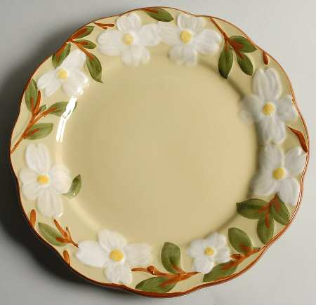 White Dogwood 12" Chop Plate (Round Platter)