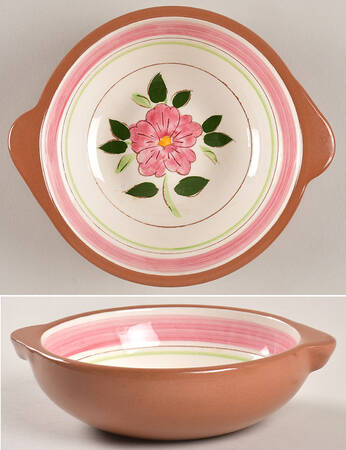 Wild Rose Lugged Soup Bowl