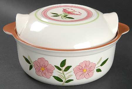 Wild Rose 1.5 Qt Round Covered Casserole by Stangl