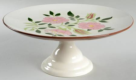 Wild Rose 10" Diameter Pedestal Cake Stand