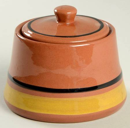 Yellow Flower Sugar Bowl & Lid