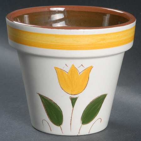 New Tulip Yellow 4" Flower Pot