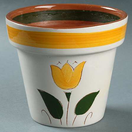 New Tulip Yellow 5" Flower Pot