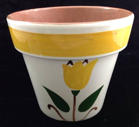 New Tulip Yellow 6" Flower Pot