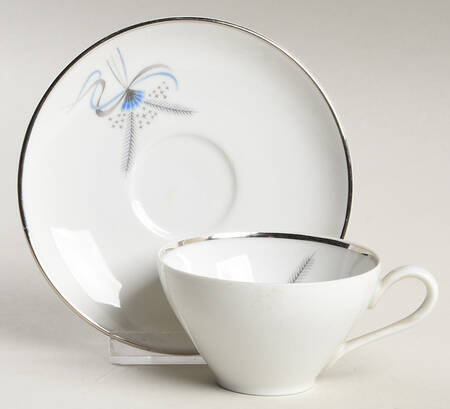 Harvest Stars Blue Flat Demitasse Cup & Saucer Set