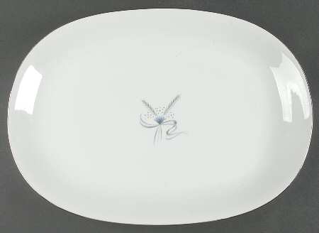 Harvest Stars Blue 16" Oval Serving Platter