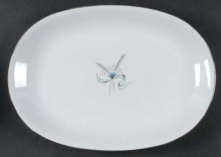 Harvest Stars Blue 14" Oval Serving Platter