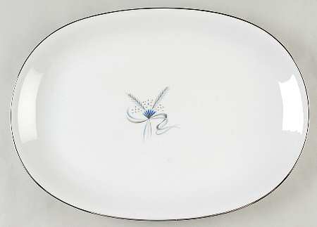Harvest Stars Blue 15" Oval Serving Platter
