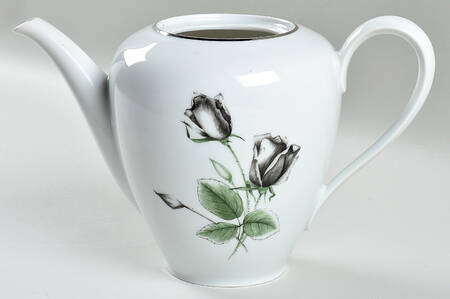 Midnight Rose Coffee Pot No Lid