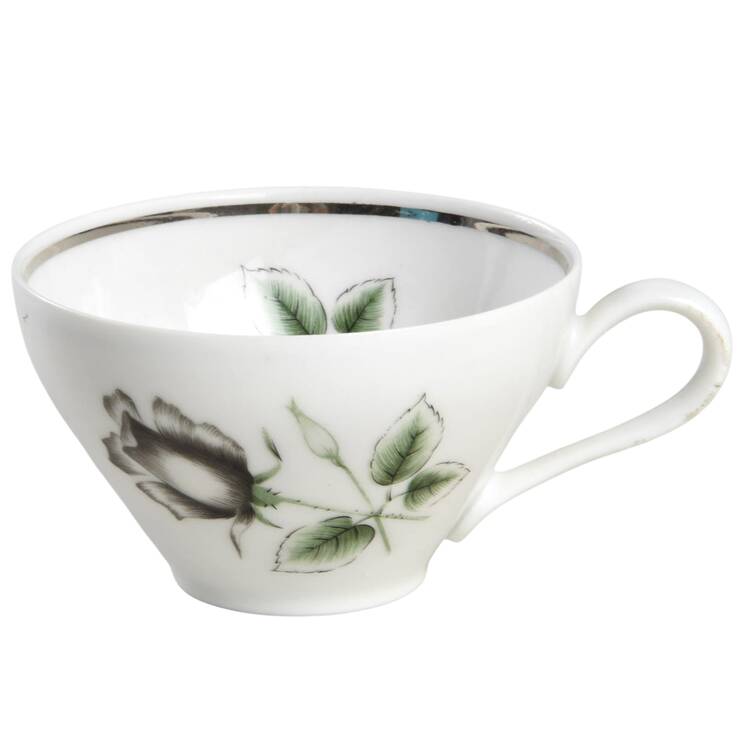 Midnight Rose Flat Demitasse Cup