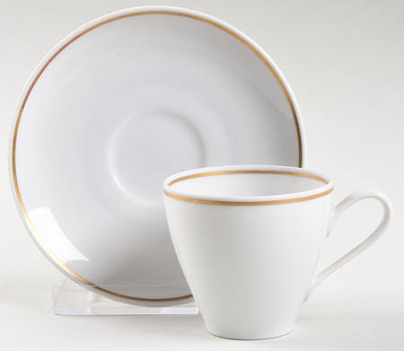 My Devotion (Gold Trim) Flat Demitasse Cup & Saucer Set