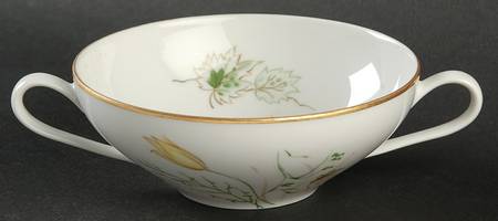 Spring Breeze Flat Cream Soup Bowl