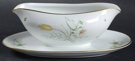 Spring Breeze Gravy Boat with Attached Underplate