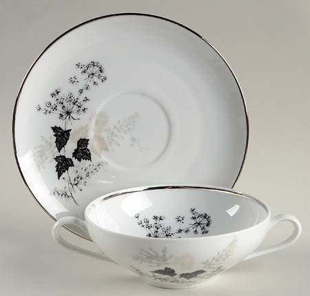Wooddale Flat Cream Soup Bowl & Saucer Set