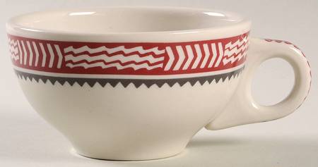 Ancient Mimbreno Indian-Burgundy (Replica) Flat Cup