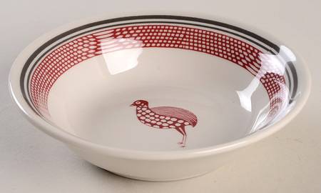 Ancient Mimbreno Indian-Burgundy (Replica) Fruit/Dessert (Sauce) Bowl