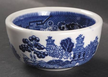 Blue Willow Flat Bouillon Cup & Saucer