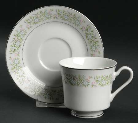 Springtime Footed Cup & Saucer Set