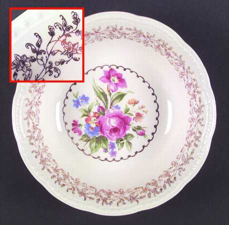 Bridal Bouquet 8" Round Vegetable Bowl