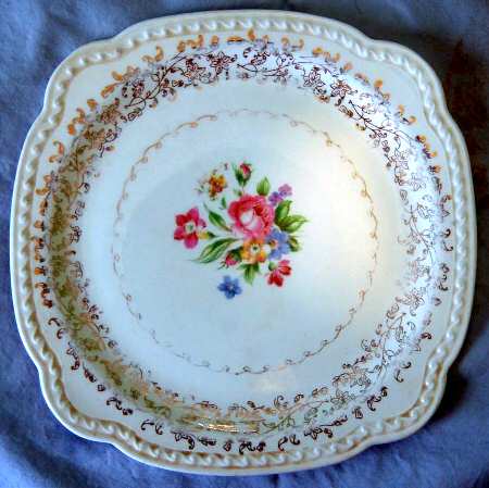 Bridal Bouquet Square Salad Plate