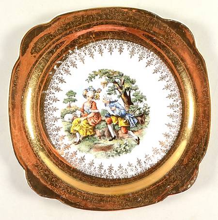 Golden Empress Square Salad Plate