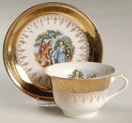 Golden Empress Flat Cup & Saucer Set