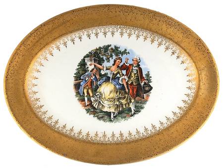 Golden Empress 11" Oval Serving Platter