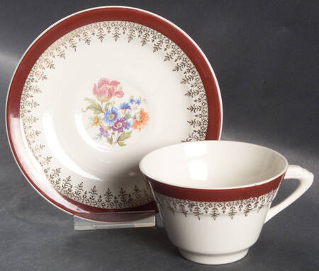 Lady Evette Flat Cup & Saucer Set