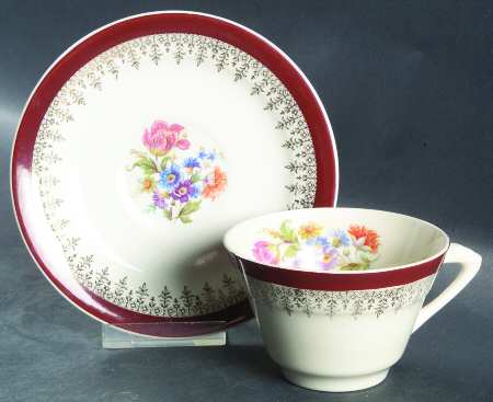 Lady Evette Flat Cup & Saucer Set