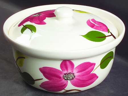 Meadow Rose 1.75 Qt Round Covered Casserole