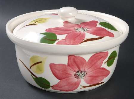 Meadow Rose 1.75 Qt Round Covered Casserole No Lid
