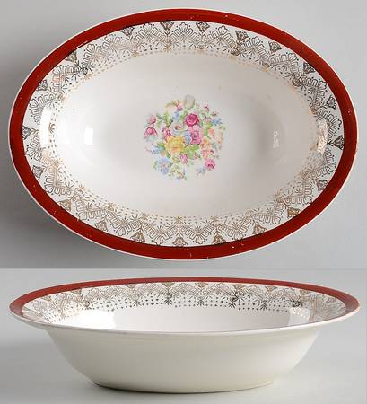 Red Knight 9" Oval Vegetable Bowl