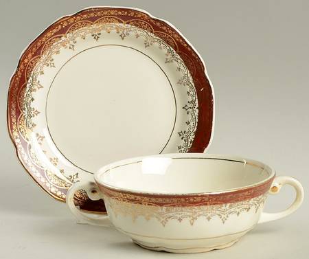 STT27 Cream Soup Bowl & Bread Plate/Saucer Set