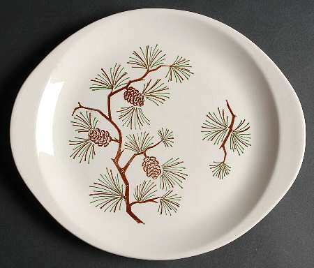 Misty Pine Handled Cake Plate