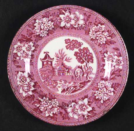 STV1 Pink Bread & Butter Plate