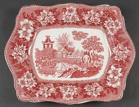 STV1 Pink 14" Oval Serving Platter