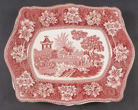 STV1 Pink 11" Oval Serving Platter by John Steventon & Son