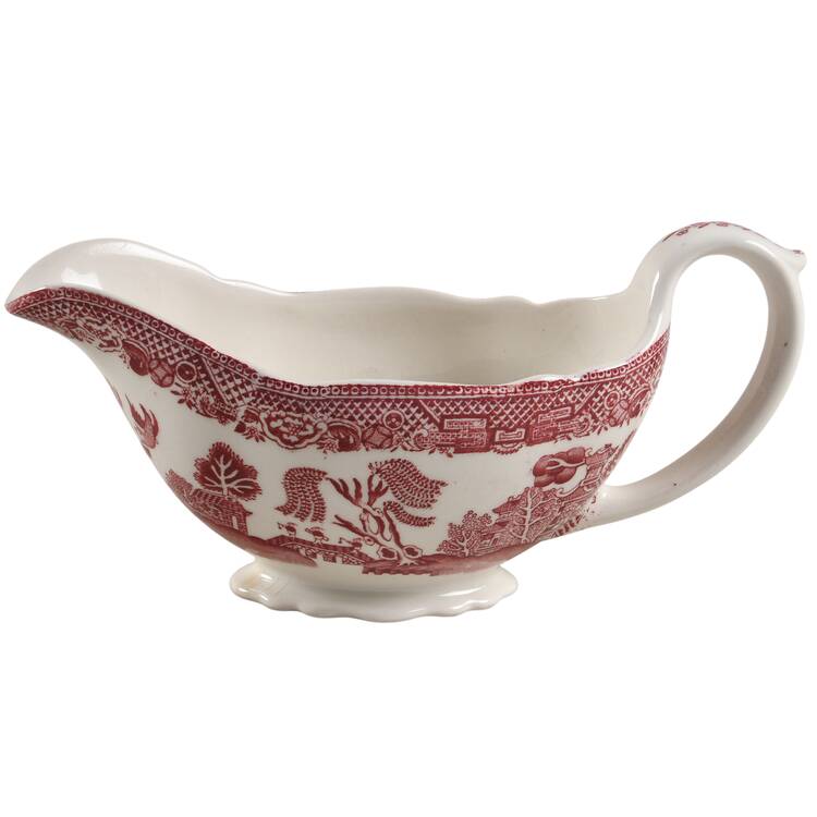 Willow Red Gravy Boat