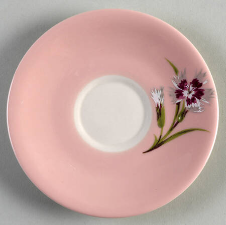 Garden Pinks Pink Saucer for Footed Cup