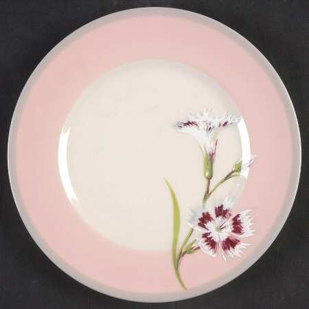Garden Pinks Pink Bread & Butter Plate by Stewart House