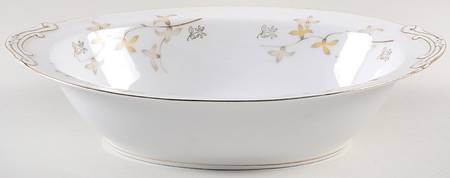 Barbara 10" Oval Vegetable Bowl