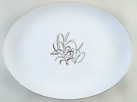 Dancing Wheat 16" Oval Serving Platter