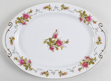 Moss Rose 16" Oval Serving Platter