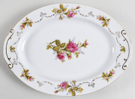 Moss Rose 12" Oval Serving Platter